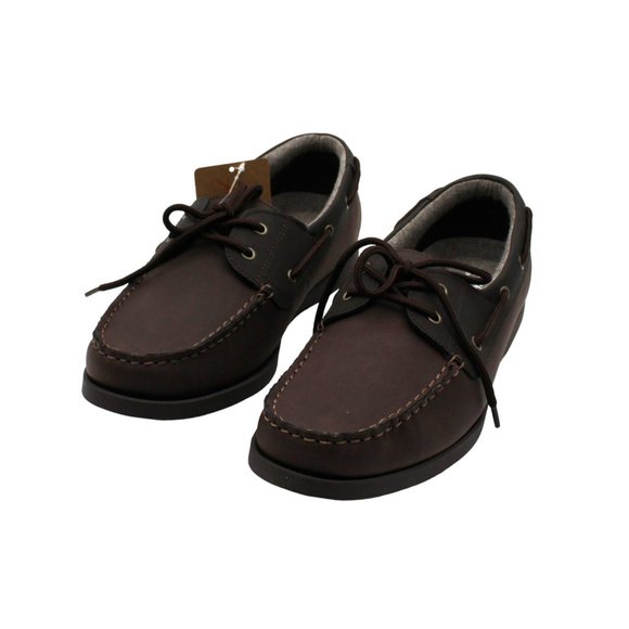 Weatherproof Vintage Mens Brown Cushioned Benny Round Toe Lace-up Boat Shoes 10 - Picture 2 of 7